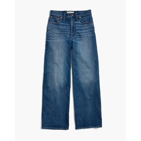 Madewell Wide-Leg Crop Jeans in Finney Wash - Picture 2 of 15